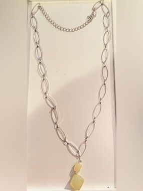 Classic Silver Link Necklace - Elegant Marquise Chain